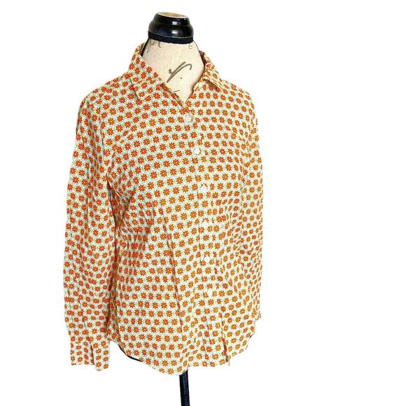 Crown & Ivy Womens Button down Shirt Blouse Size Small Floral Print Long Sleeve - Picture 2 of 12